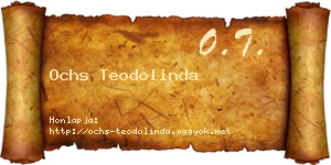 Ochs Teodolinda névjegykártya